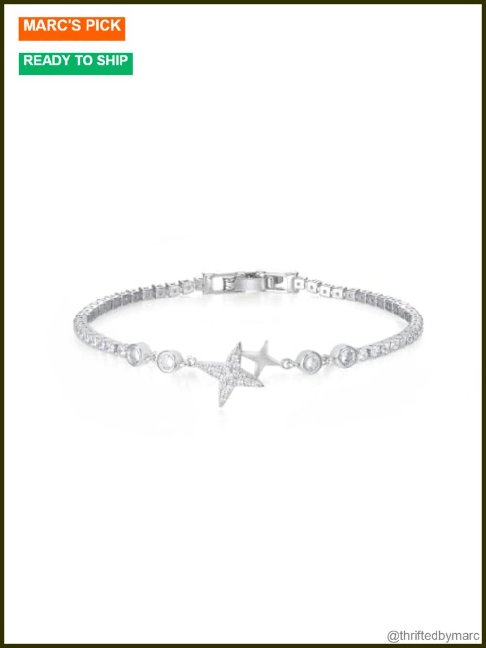 Silver Gold Plated Cubic Zirconia Infinity Tennis Bracelet for Women